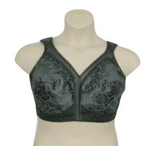 Playtex 18 Hour Womens Bra Style 4693 No Wire Plus Size 42DD Black Lace
